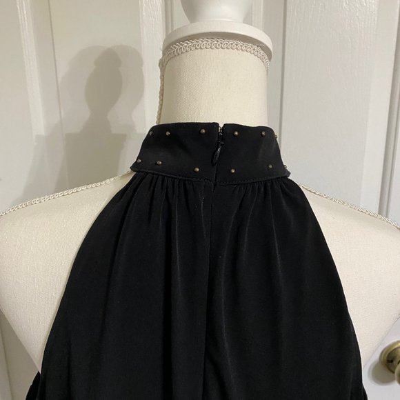 L Michael Kors Black Sleeveless Top w/Embellished Neckline - Picture 6 of 9